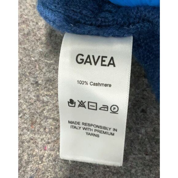 NWOT gavea cashmere Wave Cardigan Sweater Navy Blue XS - Picture 7 of 7